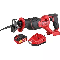 Аккумуляторная сабельная пила WORTEX CSR 1118-1 в кор. ALL1 XLT SET 18В, 4Ач акб, дер. 110мм 2335046