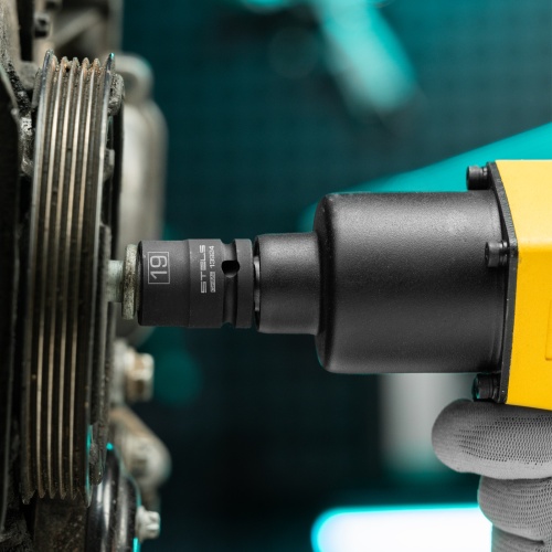 Головка ударная шестигранная, 19 мм, 1/2, CrMo Stels фото 7