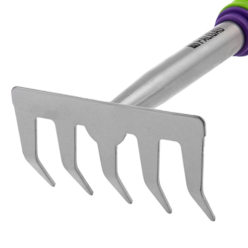 Грабли 5 - зубые, 115 х 275 мм, стальные, пластиковая рукоятка, Connect, Palisad фото 3