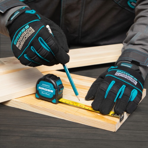 Рулетка Experte,3 м x 19 мм,двухкомпонентный корпус,магнит,двухсторонняя разметка,нейлон Gross фото 8