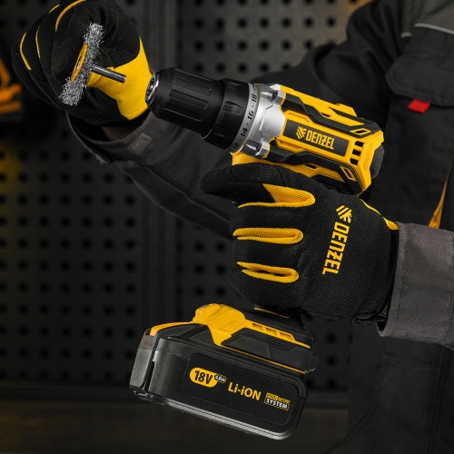 Щетка для дрели, 50 мм, Плоская, со шпилькой, нержавеющая витая проволока Denzel фото 7