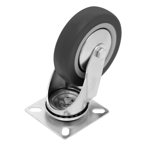 Колесо поворотное D 100 мм, крепление  платформенное Сибртех фото 3