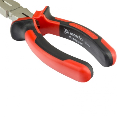 Длинногубцы изогнутые Nickel, 160 мм, никелированные, двухкомпонентные рукоятки Matrix фото 3 Длинногубцы изогнутые Nickel, 160 мм, никелированные, двухкомпонентные рукоятки Matrix фото 3