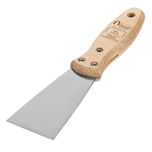 Шпательная лопатка из нержавеющей стали, 50 мм, буковая рукоятка, EFP Matrix фото 2 Шпательная лопатка из нержавеющей стали, 50 мм, буковая рукоятка, EFP Matrix фото 2