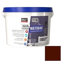 Эмаль универсальная VGT матовая красно-коричневая RAL 3009 2,5 кг