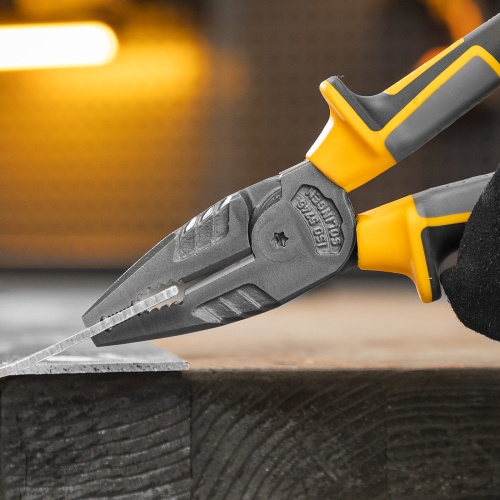 Плоскогубцы комбинированные 205 мм, трехкомпонентные рукоятки Denzel фото 13