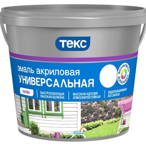 Эмаль Текс Профи универсальная матовая белая 2,7 л