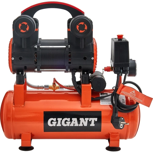 Безмасляный малошумный компрессор (8 л; 8 бар; 160 л/мин) Gigant GSWK-8/750