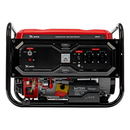 Генератор бензиновый RS-4000E, 3,3 кВт, 230В, электростартер MTX фото 4