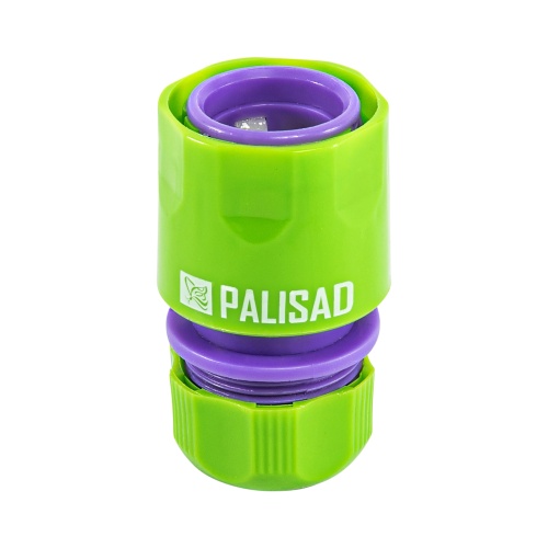 Соединитель пластмассовый, быстросъемный для шланга 1/2, аквастоп Palisad фото 2