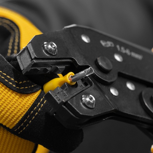 Клещи для обжима неизолированных наконечников НК и НВ, разъемов РП, 1,5 - 6 мм2 Denzel фото 13