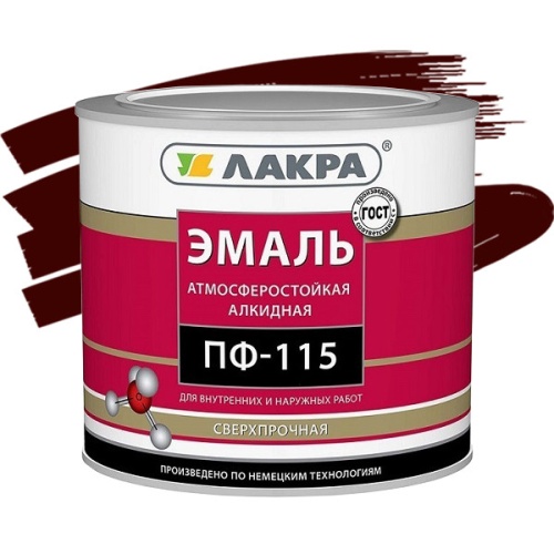 Эмаль Лакра ПФ-115 шоколадно-коричневая 2 кг