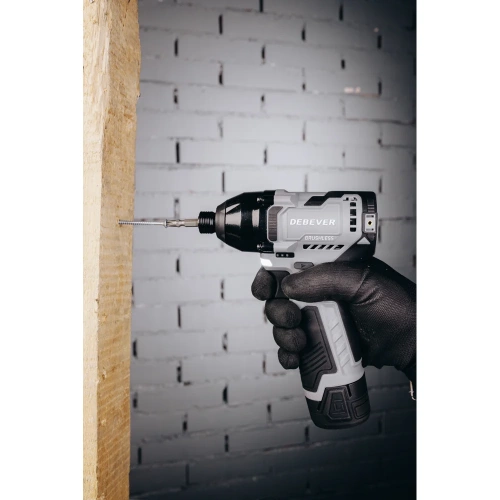 Шуруповерт аккумуляторный Debever бесщеточный, шестигранник, 140Nm, 12В; в компл. АКБ 1,5 а/ч; з/у 0,4 а/ч DBE-7361CKIT фото 6