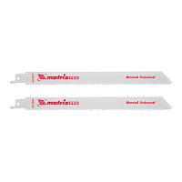 Полотна универсальные для сабельной пилы S1122VF, 200/1.8-2.5 мм, Bimetal, 2 шт, Pro Matrix