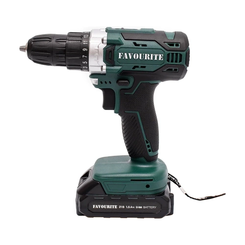 Аккумуляторная дрель-шуруповерт FAVOURITE 21 В, 1.5 Ач, 0-500/0-1800 об/мин, 40 Hm, 18+1 кейс, в комплекте ЗУ, 2хАКБ 1.5 Ач OBS 21 DC SET PROMO 158121021 Аккумуляторная дрель-шуруповерт FAVOURITE 21 В, 1.5 Ач, 0-500/0-1800 об/мин, 40 Hm, 18+1 кейс, в комплекте ЗУ, 2хАКБ 1.5 Ач OBS 21 DC SET PROMO 158121021