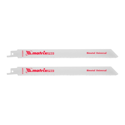 Полотна универсальные для сабельной пилы S1122VF, 200/1.8-2.5 мм, Bimetal, 2 шт, Pro Matrix