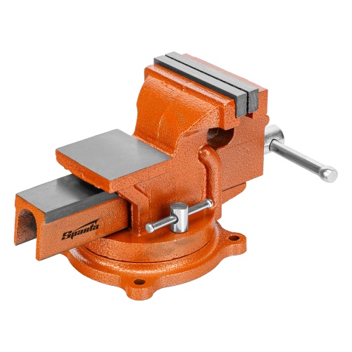 Тиски слесарные, 100 мм, поворотные, с наковальней Sparta фото 25