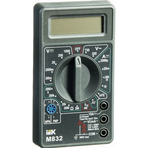 Цифровой мультиметр IEK Universal M832 7327705 TMD-2S-832 Цифровой мультиметр IEK Universal M832 7327705 TMD-2S-832