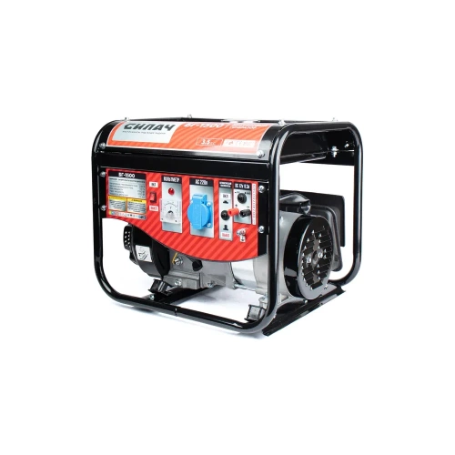 Генератор бензиновый СИЛАЧ БГ-1500 ,1.2кВт, бак5.2л, ручной старт, 4Т/АИ-92/354г/кВт*ч (1/12) 020297