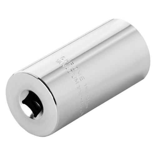 Головка торцевая многоразмерная 11-32 мм, под квадрат 1/2, CrV, хромированная Gross фото 6