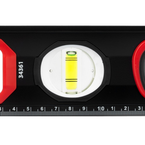 Уровень алюминиевый, усиленный, фрезерованный, 3 глазка, двухкомпонентные рукоятки, 600 мм Matrix фото 8