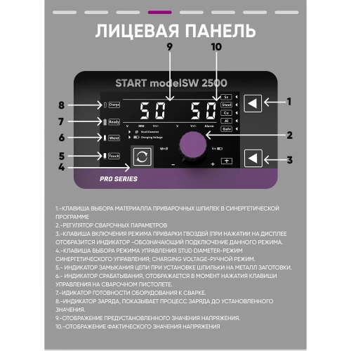 Аппарат конденсаторной приварки шпилек Start modelSW 2500 7W2500 фото 9 Аппарат конденсаторной приварки шпилек Start modelSW 2500 7W2500 фото 9