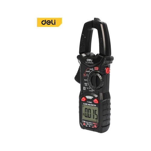 Токоизмерительные клещи цифровые DELI DL334204 (раскрытие клещей 25мм, CAT III 600В, 600А, 60 МОм) 170172