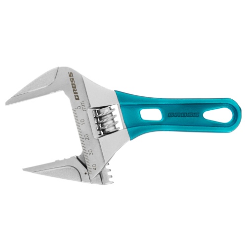 Ключ разводной, 160 мм, CrV, укороченная ручка Gross фото 3