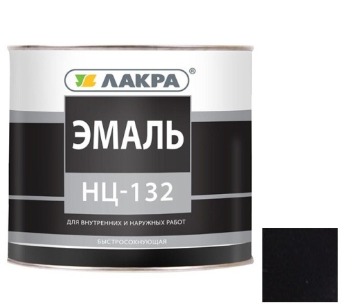 Эмаль Лакра НЦ-132 глянцевая черная 1,7 кг