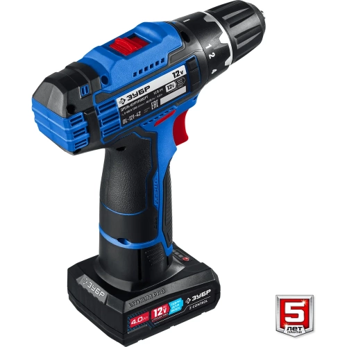 Дрель-шуруповерт ЗУБР Профессионал 12 В, 2 АКБ, в сумке DL-121-42 фото 11