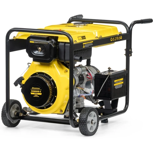 Генератор дизельный CHAMPIOND G6501E-3 400В 6,2/6,8 кВА 8,9 лс, 12,5 л, 12V эл.стартер, колеса, счетчик VIDG6501E-3 фото 8