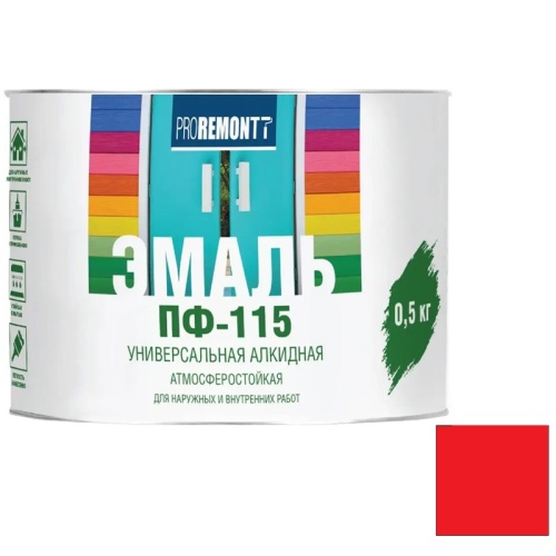 Эмаль Proremontt ПФ-115 красная 0,5 кг