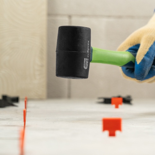 Киянка резиновая, 225 г, черная резина, фибергласовая рукоятка Сибртех фото 7