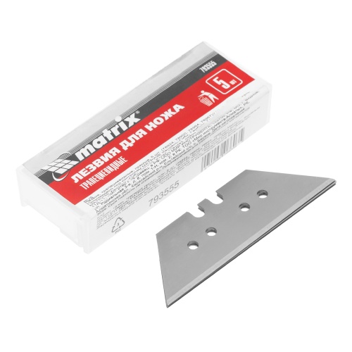 Лезвия, 19 мм, трапециевидные, прямые, 5 шт, 78924, 78900.78964, 78967 Matrix Лезвия, 19 мм, трапециевидные, прямые, 5 шт, 78924, 78900.78964, 78967 Matrix