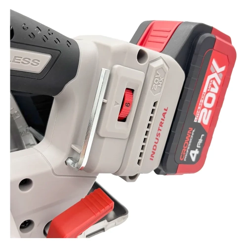 Пила дисковая по металлу аккумуляторная Crown BL CT25040-150HX-4 BMC фото 5