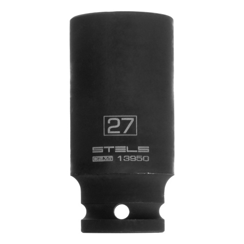 Головка ударная удлиненная шестигранная, 27 мм, 1/2, CrMo Stels фото 3