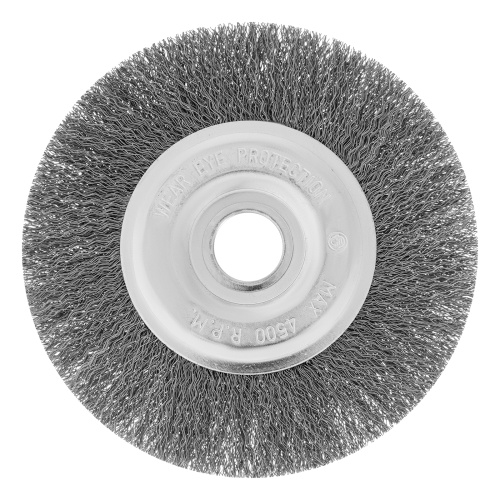 Щетка для УШМ, 150 мм, посадка 22.2 мм, плоская, витая проволока Сибртех фото 3