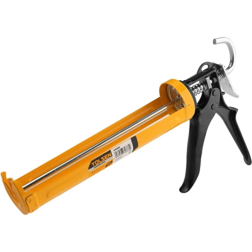 Пистолет для герметика TOLSEN 225 мм, полуоткрытый, алюм. корпус 43050