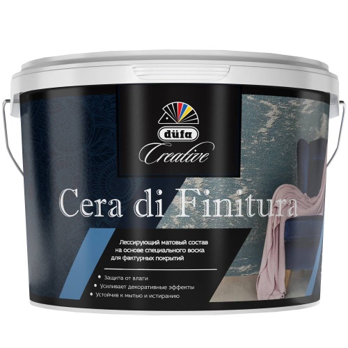 Покрытие декоративное лессирующее Dufa Creative Cera Di Finitura матовое 2,5 л
