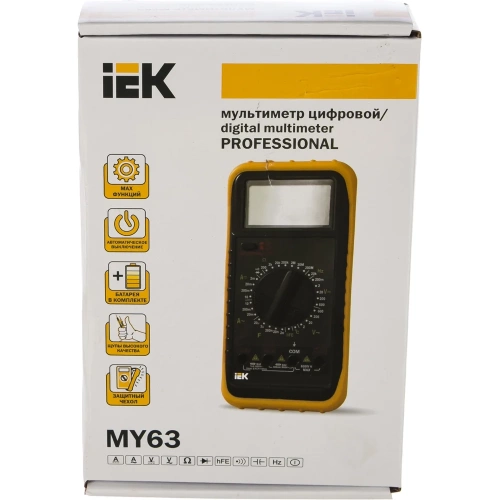 Цифровой мультиметр IEK Professional MY63 8553725 TMD-5S-063 фото 4 Цифровой мультиметр IEK Professional MY63 8553725 TMD-5S-063 фото 4