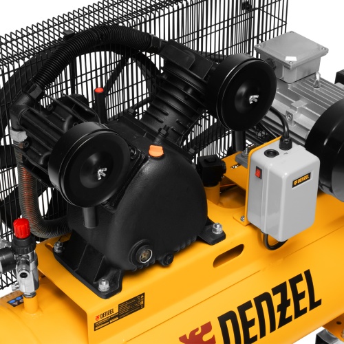 Компрессор воздушный рем. привод BCV 4000-T/100, 4,0 кВт, 100 литров, 690 л/мин Denzel фото 8