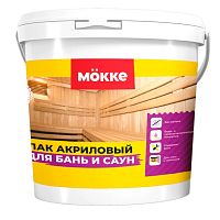 Лак акриловый для бань и саун Mокке 7457 сатин 2,5 л
