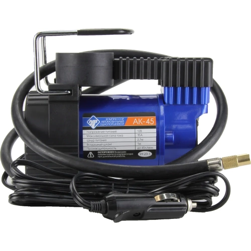 Компрессор Nova Bright АК-45, до 45 л/мин., 100 PSI, 12В, синий металлический корпус, пластиковый кейс, цифровой манометр, автостоп 36449 фото 7