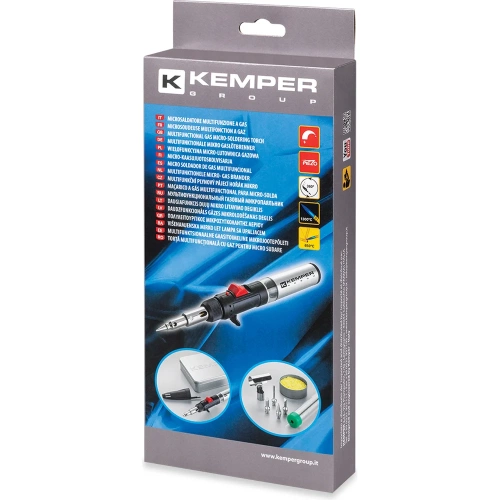 Паяльник газовый (горелка) KEMPER с пьезоподжигом для микропайки в кейсе, 6 насадок 12100KIT фото 3 Паяльник газовый (горелка) KEMPER с пьезоподжигом для микропайки в кейсе, 6 насадок 12100KIT фото 3