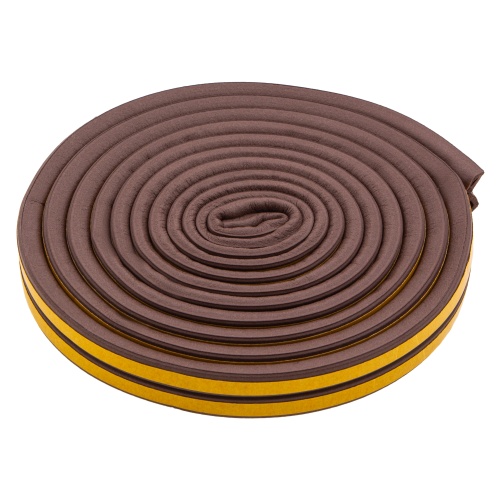 Уплотнитель резиновый, 6 м, профиль "D", коричневый Сибртех фото 9