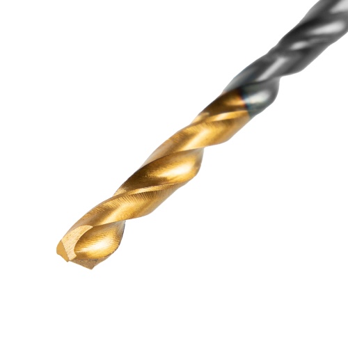 Сверло по металлу, 3 мм, HSS-Tin, Golden Tip, 10 шт. Denzel фото 3