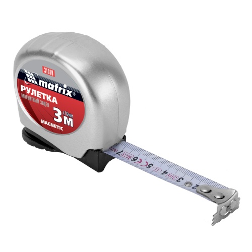 Рулетка Magnetic,3 м х 16 мм,магнитный зацеп Matrix фото 3