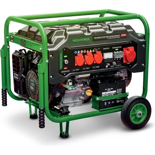 Генератор бензиновый с электрозапуском Rockforce 25л, 1670-5000Вт, 13л.с RF-FY6500(60803)