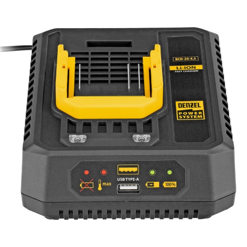 Устройство зарядное для аккумуляторов BCH-20-4.5, Li-Ion, 20 В, 4,5 А// Denzel фото 3