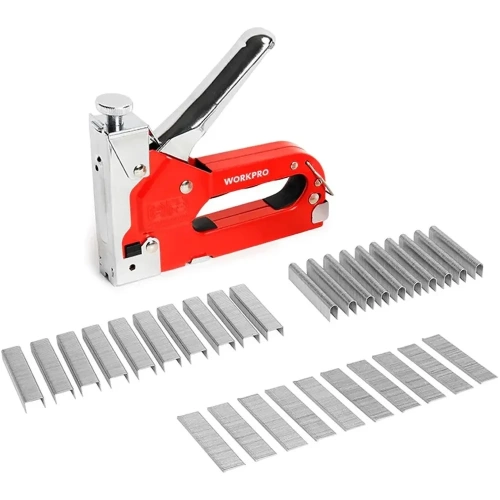 Степлер WORKPRO 3-в-1 4-14мм в кейсе с набором скоб WP223005